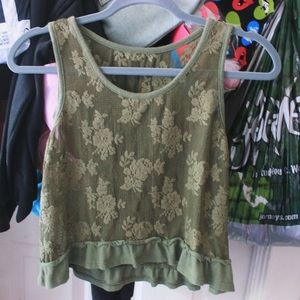 kids green layering shirt